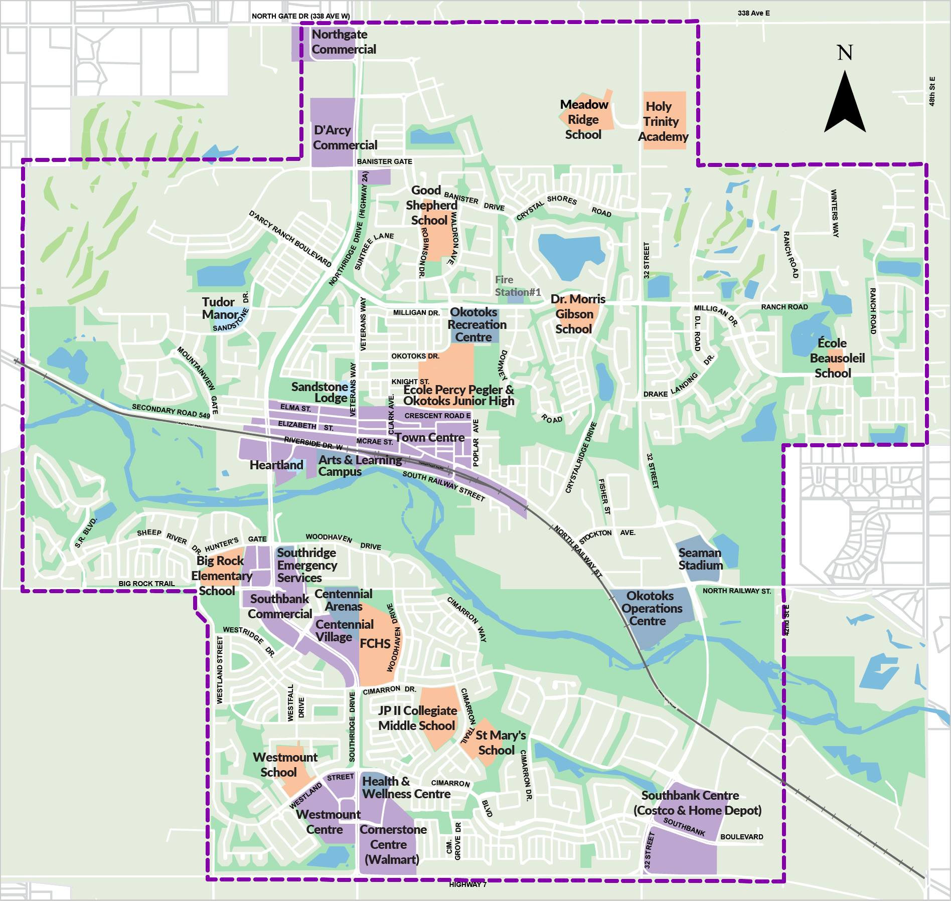 Transit Service Area map